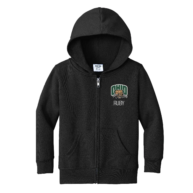 Personalized Ohio Bobcats Toddler Full-Zip Sweatshirt