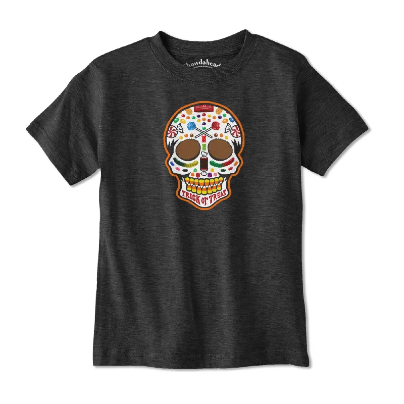 Halloween Candy Dead Head Youth T-Shirt