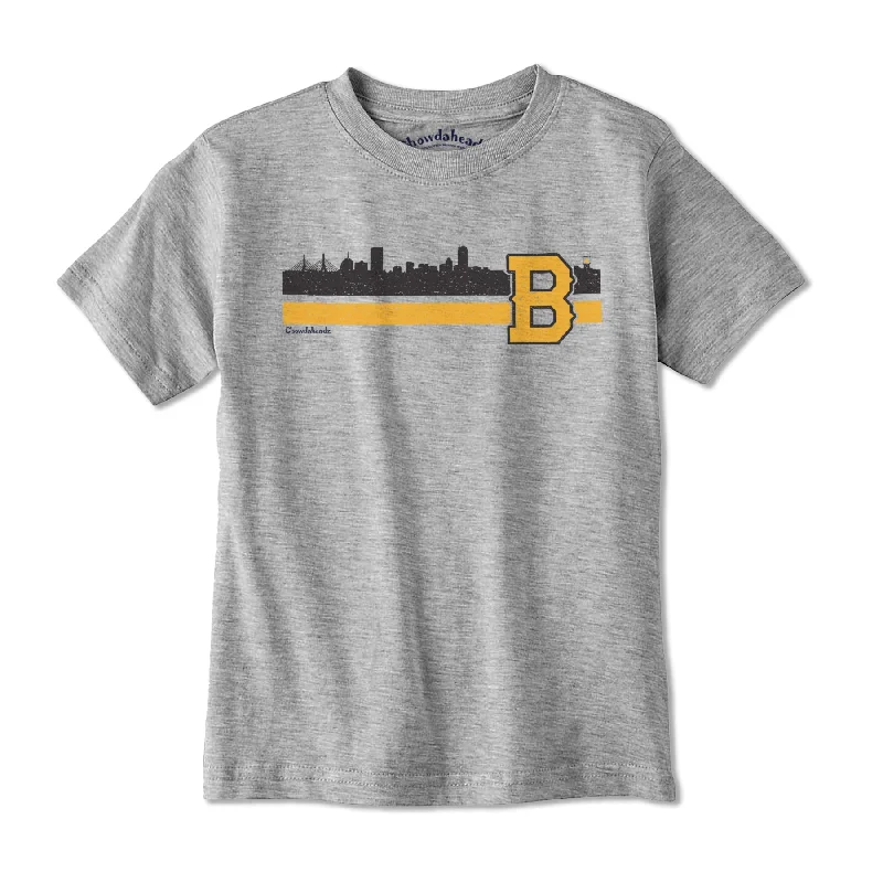 Boston B Black & Gold Sideline Youth T-Shirt