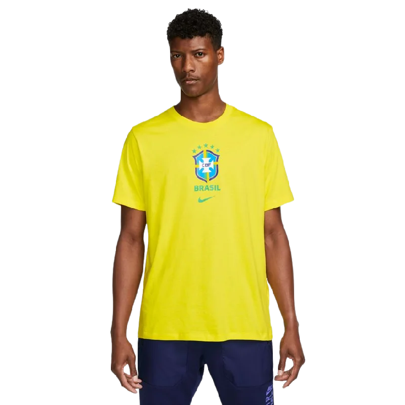 Nike Men's Brasil T-Shirt-Yellow