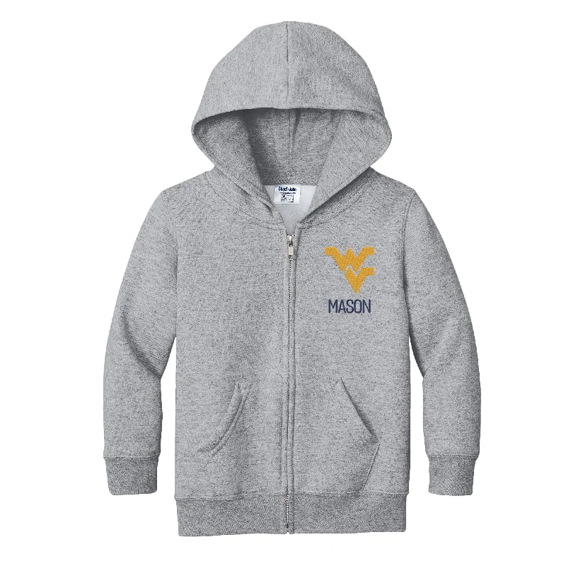 Personalized West Virginia Mountaineers Toddler Full-Zip Sweatshirt