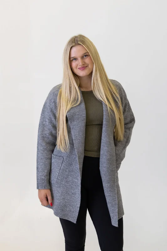 Astrid Oversized Cardigan | Heather Grey