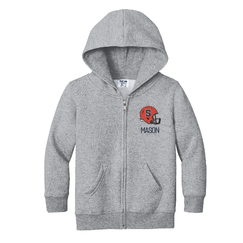 New Products Personalized Syracuse Orange Helmet Toddler Full-Zip Sweatshirt
