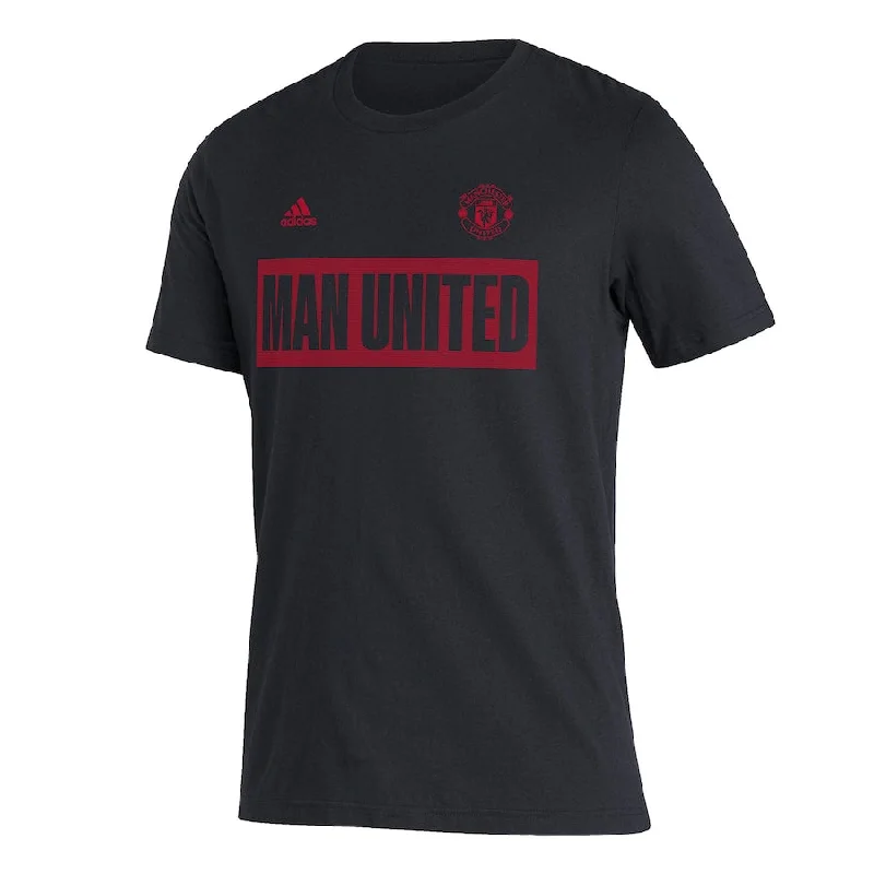 ADIDAS MANCHESTER UNITED BOX T-SHIRT- BLACK