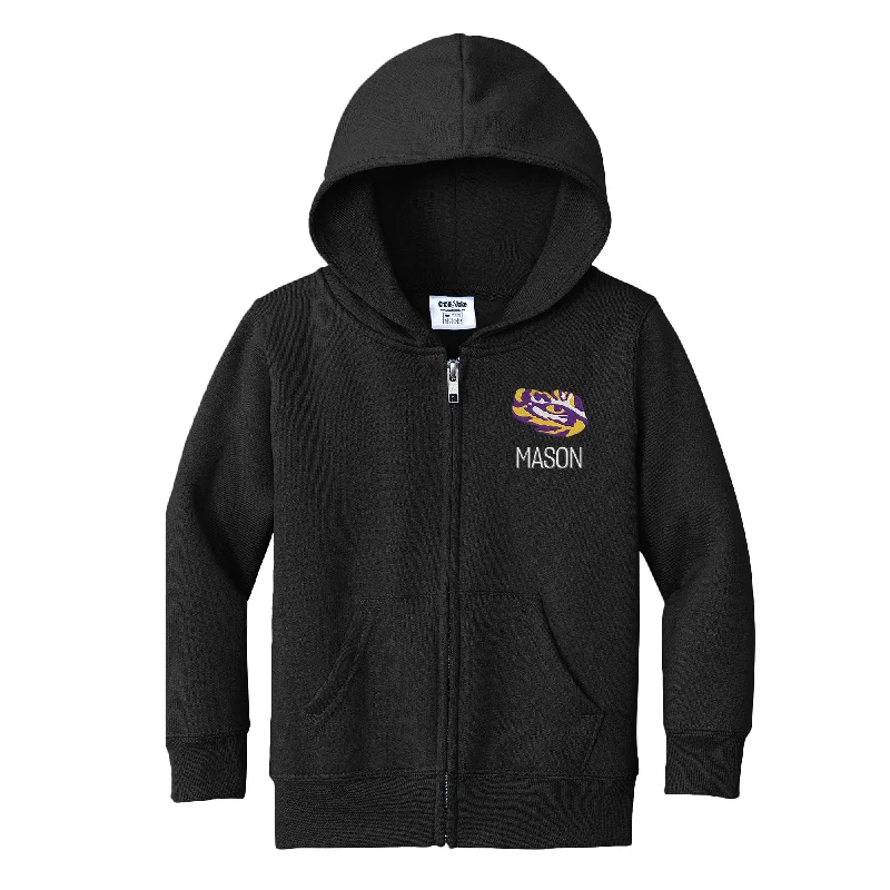 Personalized LSU Tigers Eye Toddler Full-Zip Sweatshirt