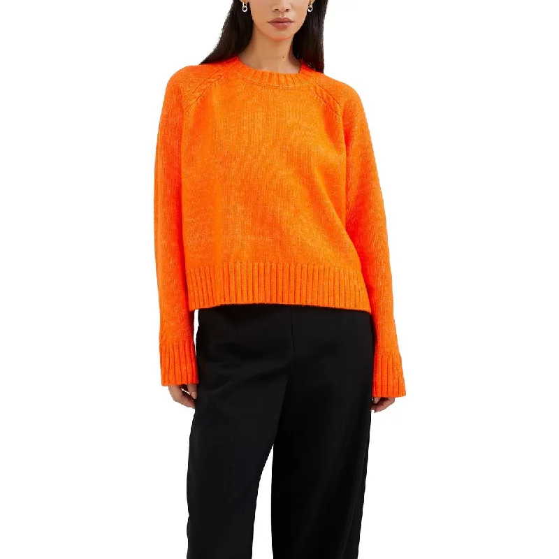 Kessy Womens Cable Knit Crop Crewneck Sweater