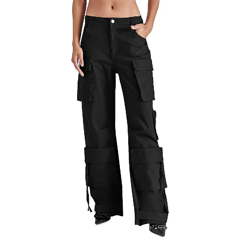 Fashionable And Versatile Steve Madden Womens Duo Cotton High Rise Cargo Pants