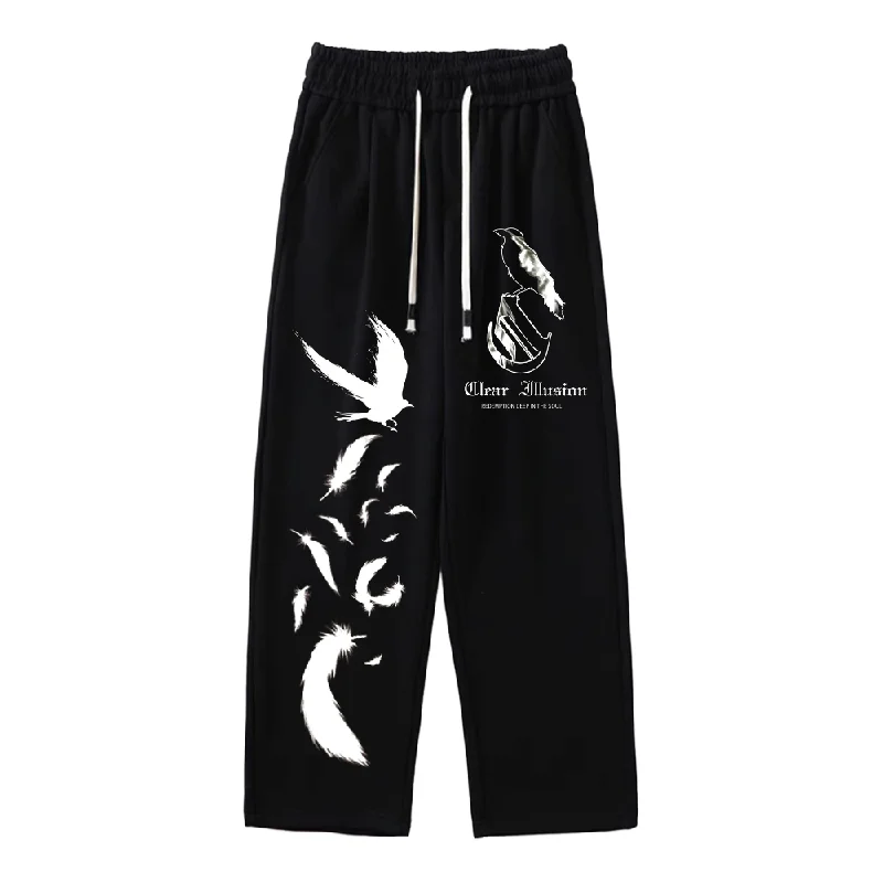 Elegant Design CI | Casual Swallow Print Sweatpants