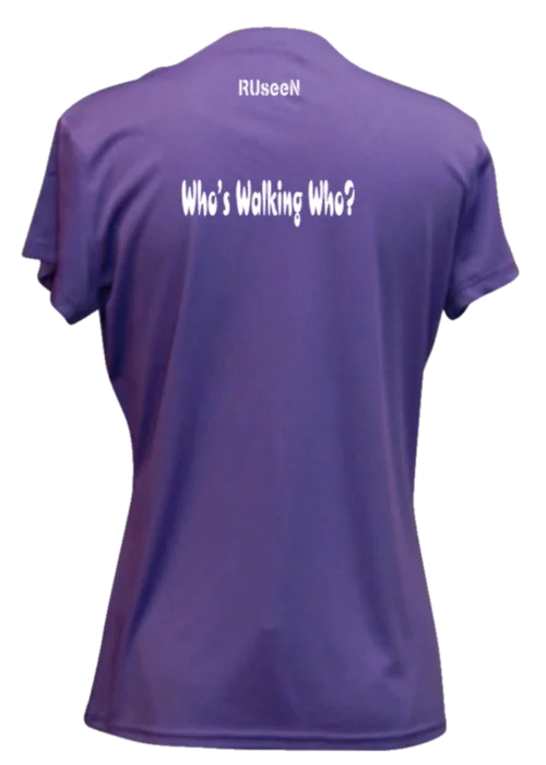 Relaxed Jackets Women's Reflective Short Sleeve Shirt - Who's Walking Who?