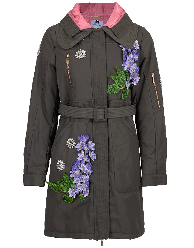 3-D Embroidered Parka