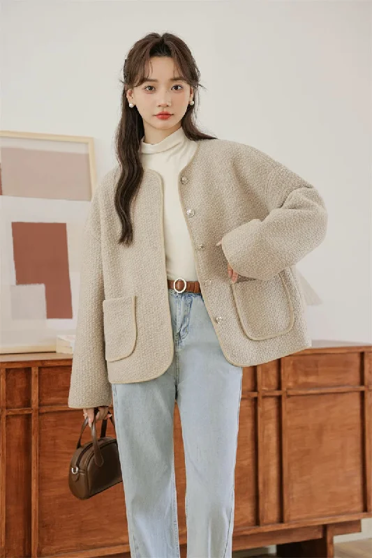 Boucle Knit Jacket (2 Colors)