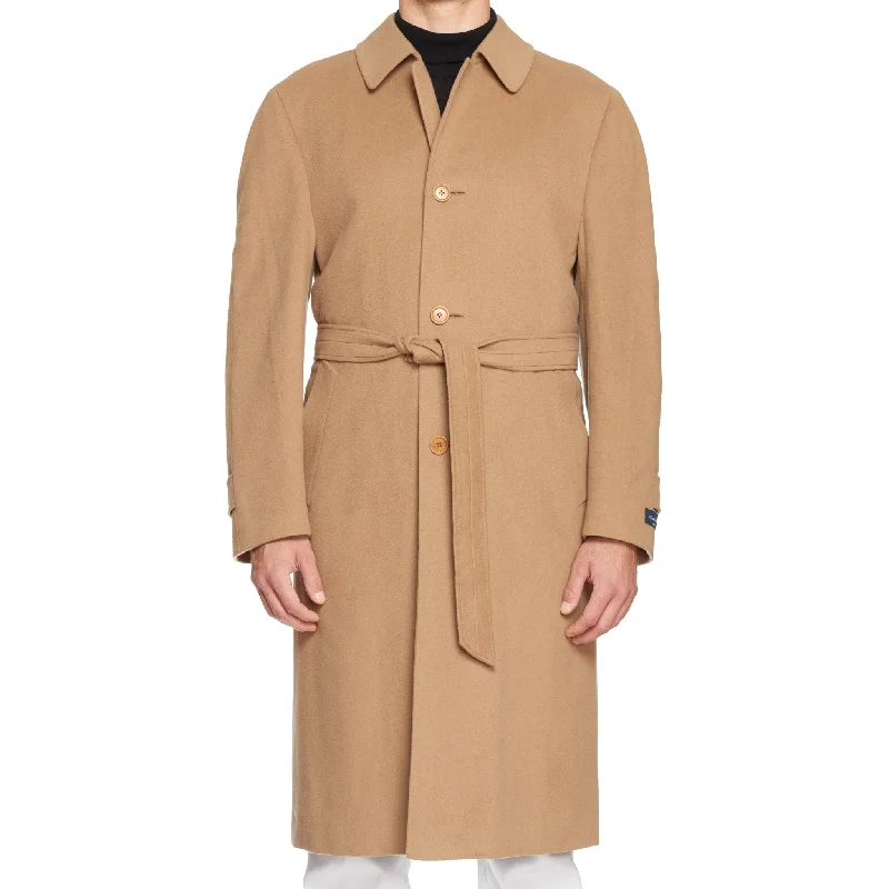 CANALI Handmade Tan Loro Piana Wool-Cashmere Overcoat XXL NEW US 46