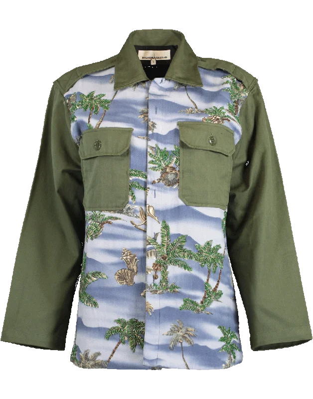 Hawaiian Print Army Jacket