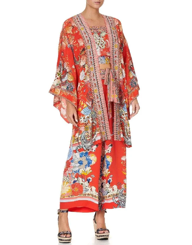 Paisley In Patches Kimono With Tie Belt