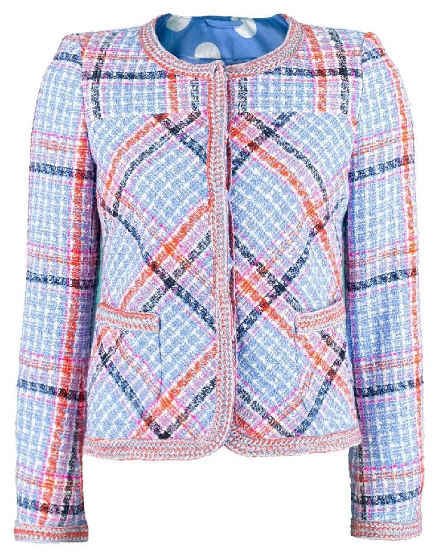 Plaid Snap Front Jacket