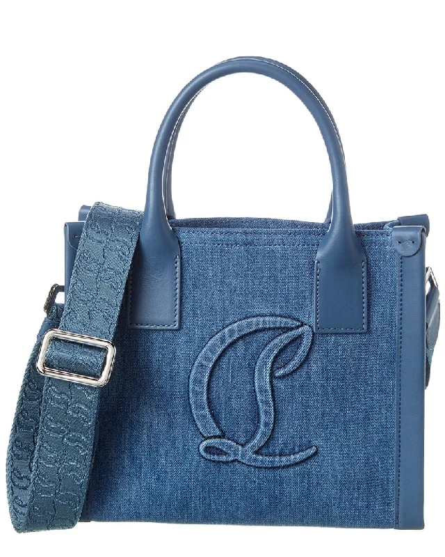 Christian Louboutin By My Side Denim & Leather Tote