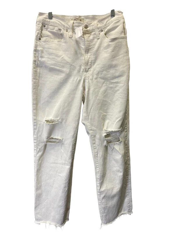 Jeans Wide Leg By Madewell In White, Size: 6