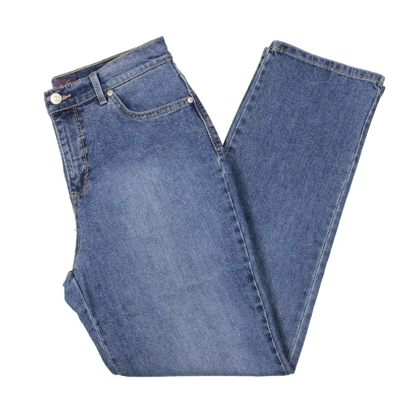 Womens Tapered Leg Short Straight Leg Jeans