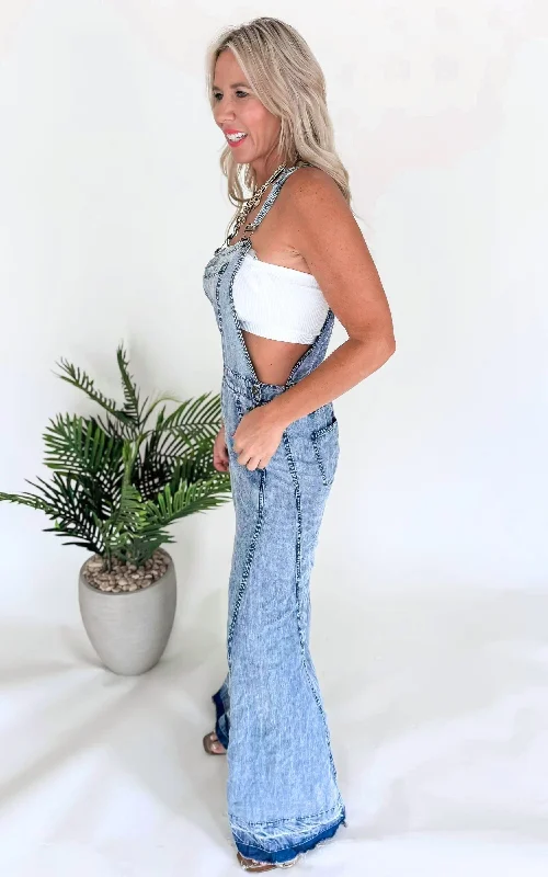 Denim Mineral Washed Overalls