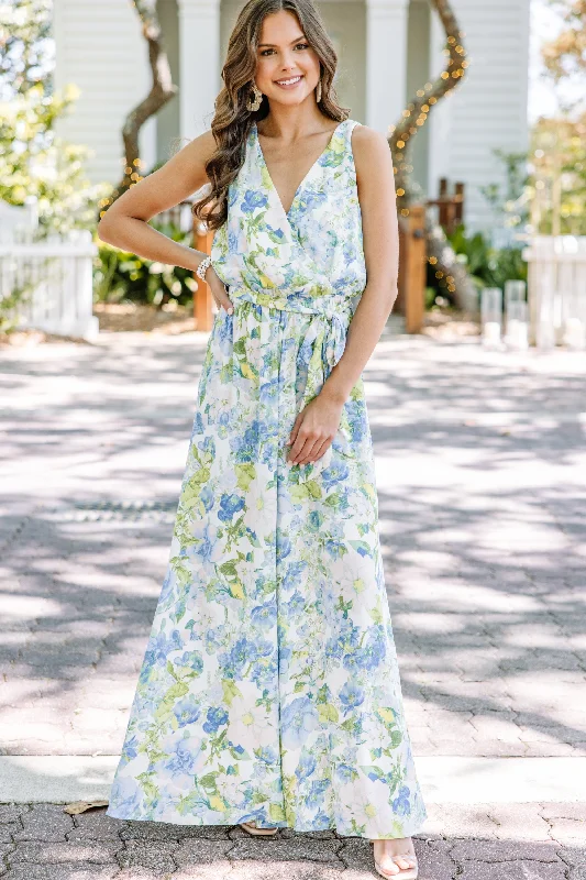 Dream State Blue Floral Jumpsuit