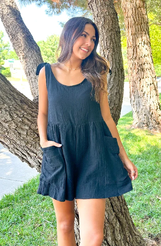 Girls Like Us Black Romper