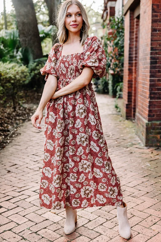 It's Your Day Brown Floral Jumpsuit