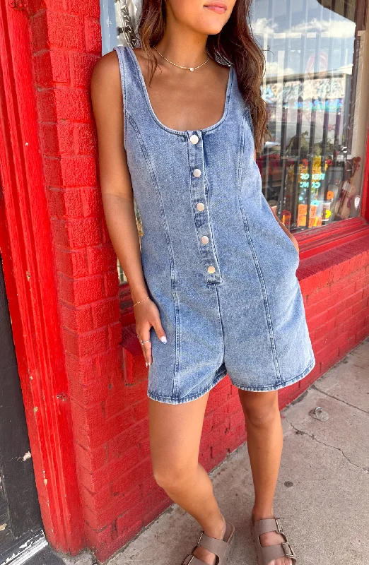 Living in the Moment Denim Romper