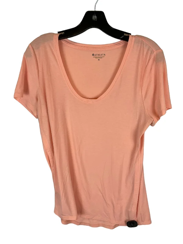 Top Short Sleeve Basic By Athleta In Orange, Size: M