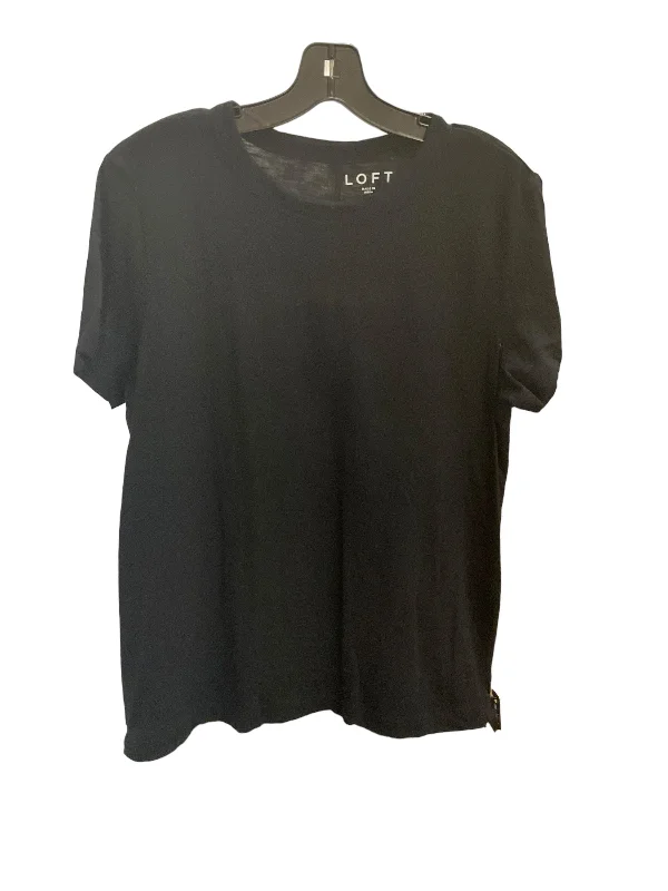 Top Short Sleeve Basic By Loft In Black, Size: L