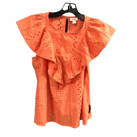 Top Short Sleeve By Ana In Orange, Size: Xs