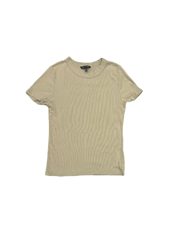 Top Short Sleeve By Banana Republic In Beige, Size: M