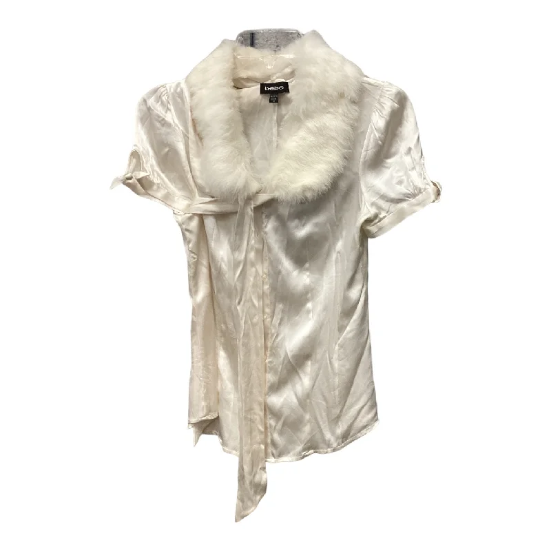 Top Short Sleeve By Bebe In Cream, Size: Xs