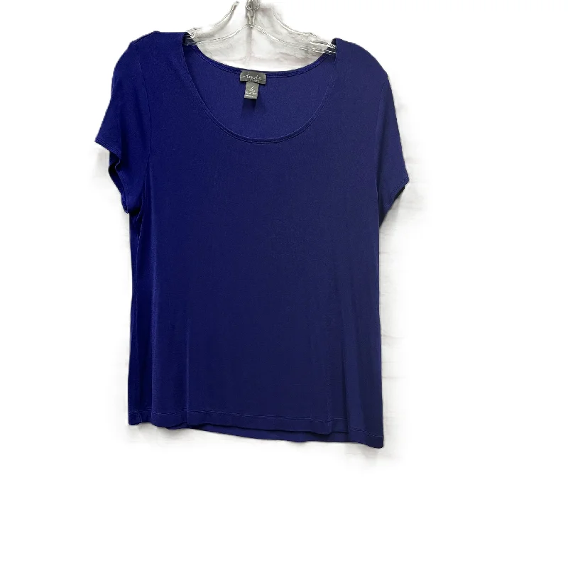 Top Short Sleeve By Chicos In Purple, Size: L