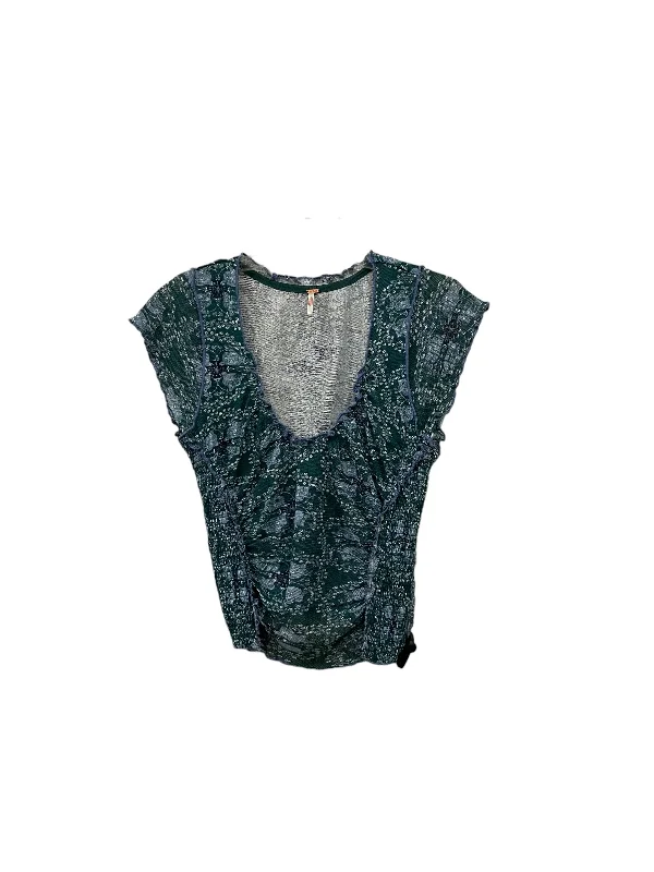 Top Short Sleeve By Free People In Green, Size: L