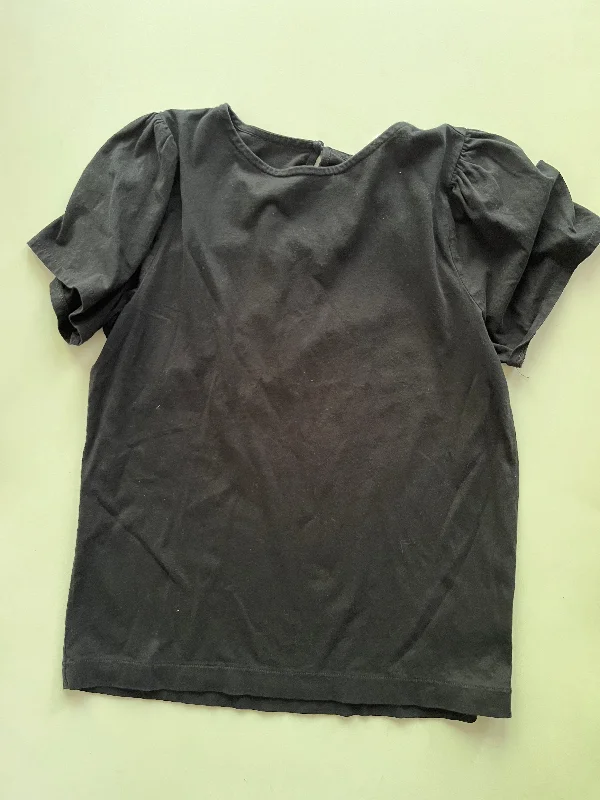 Top Short Sleeve By J Crew O In Black, Size: Xs