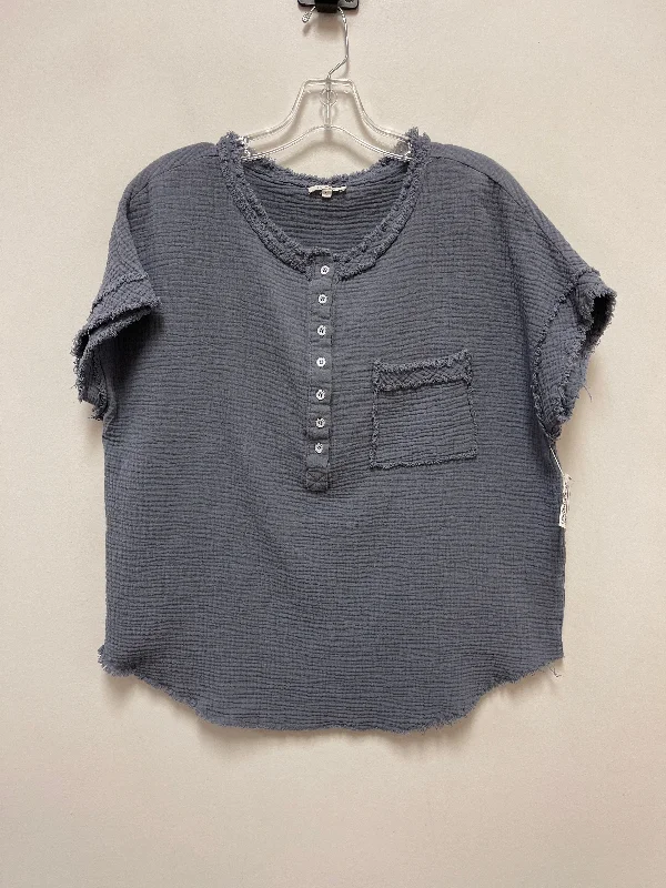 Top Short Sleeve By La Miel In Grey, Size: S