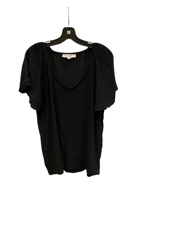 Top Short Sleeve By Loft In Black, Size: Xl