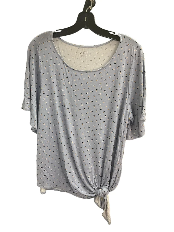 Top Short Sleeve By Loft In Blue, Size: L