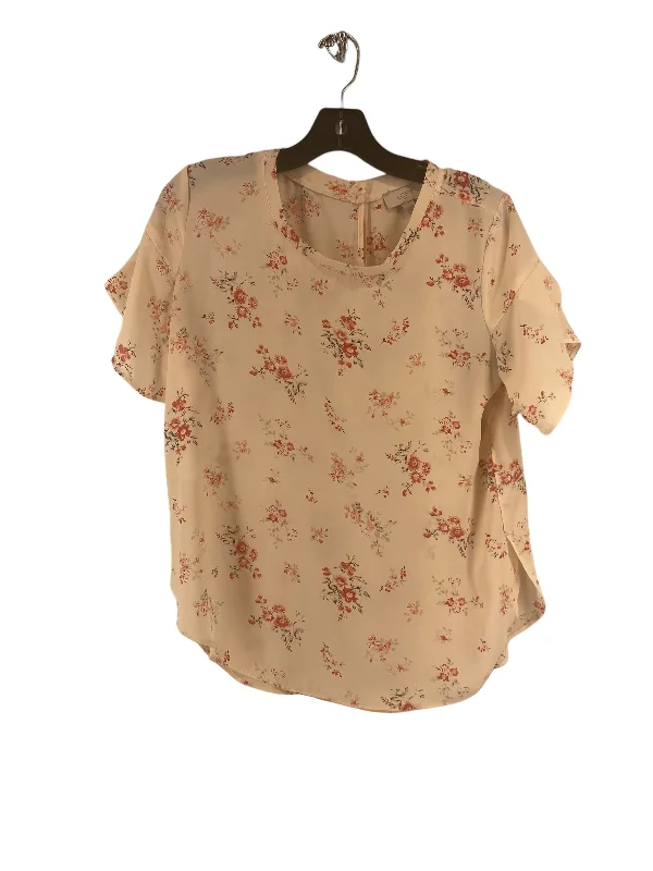 Top Short Sleeve By Loft In Pink, Size: S