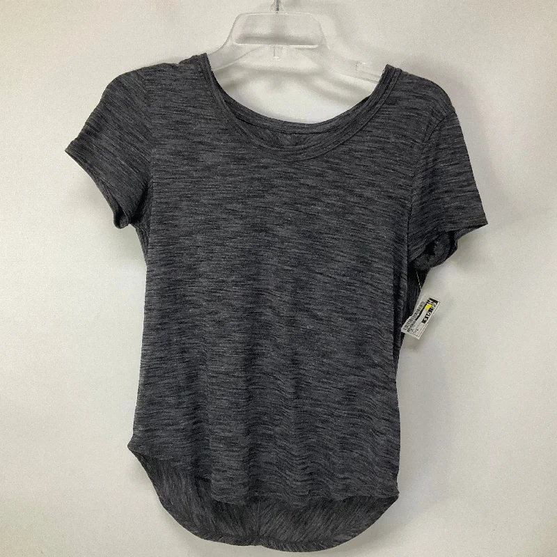 Top Short Sleeve By Lululemon In Grey, Size: 6