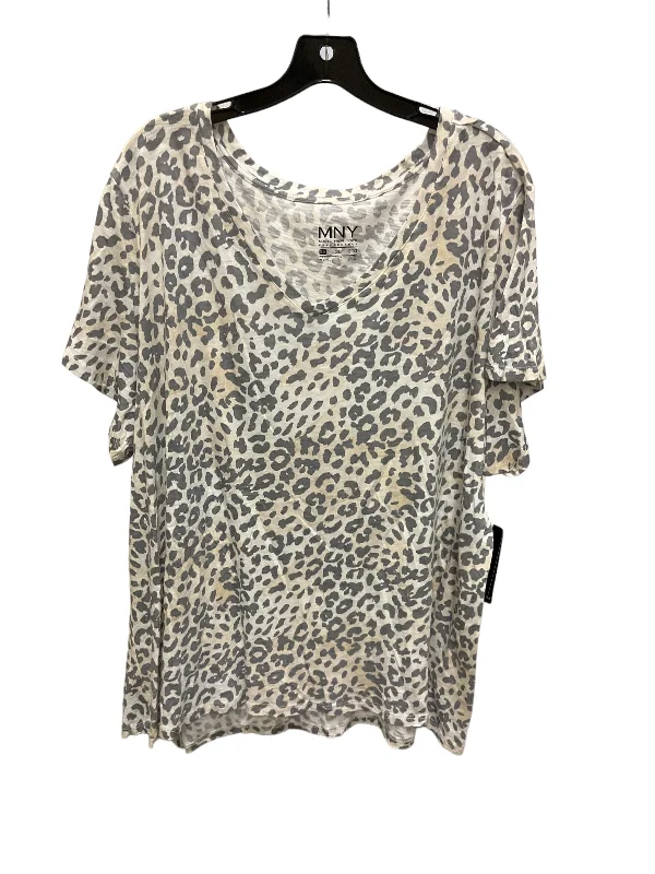 Top Short Sleeve By Marc New York In Animal Print, Size: 26