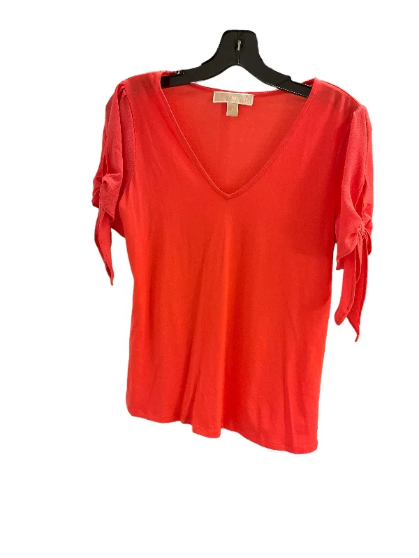 Top Short Sleeve By Michael By Michael Kors In Orange, Size: S