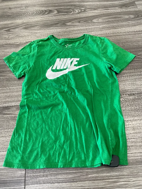 Top Short Sleeve By Nike In Green, Size: S