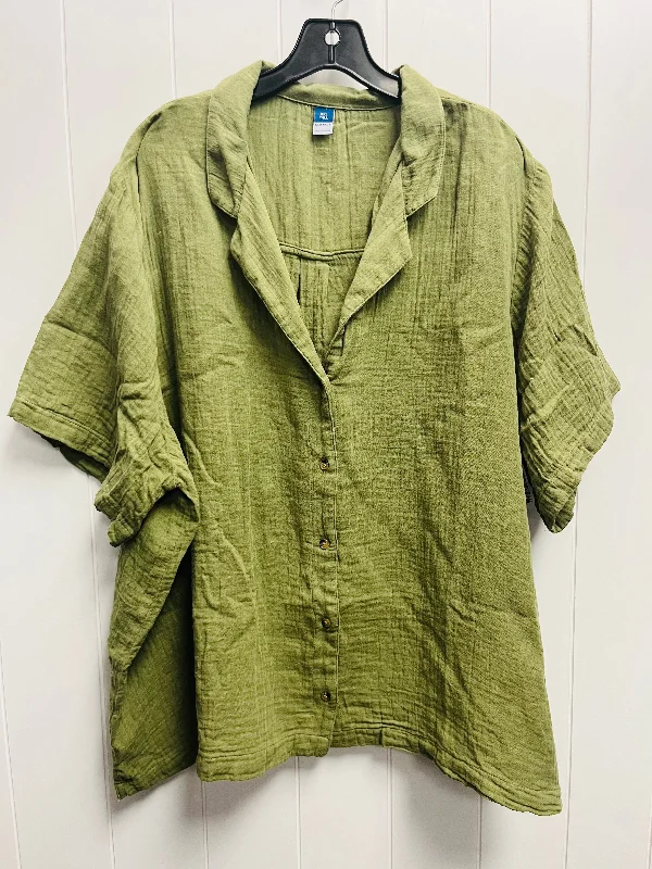 Top Short Sleeve By Old Navy In Green, Size: Xxl