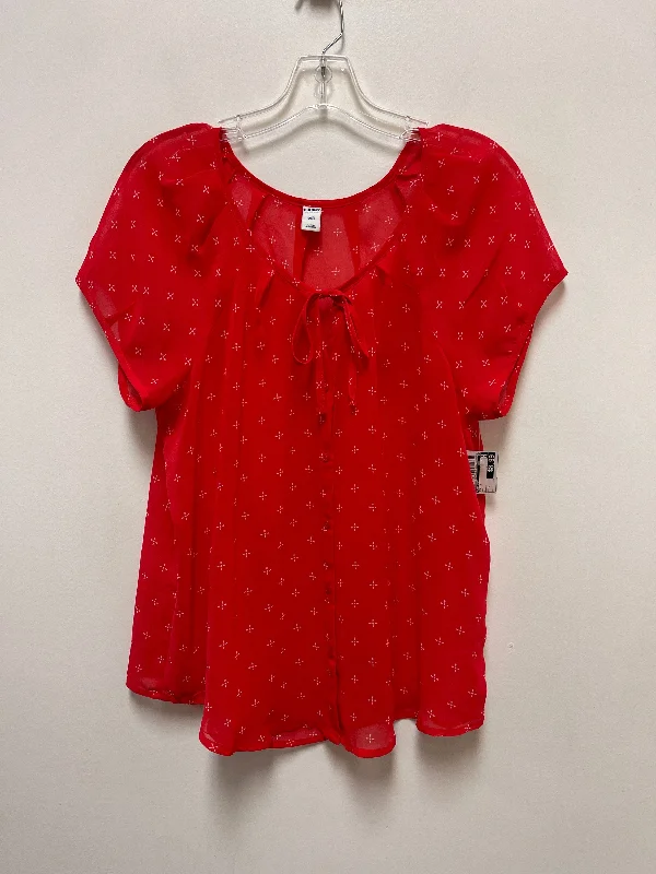 Top Short Sleeve By Old Navy In Red, Size: L