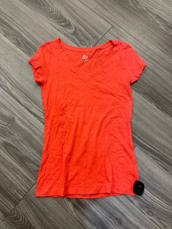 Top Short Sleeve By So In Orange, Size: M