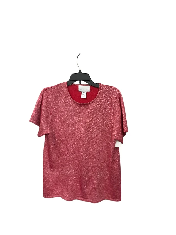 Top Short Sleeve By Susan Graver In Red, Size: L