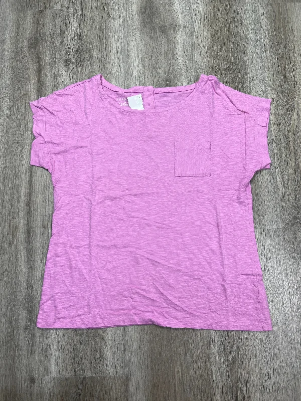 Top Short Sleeve By Talbots In Pink, Size: M