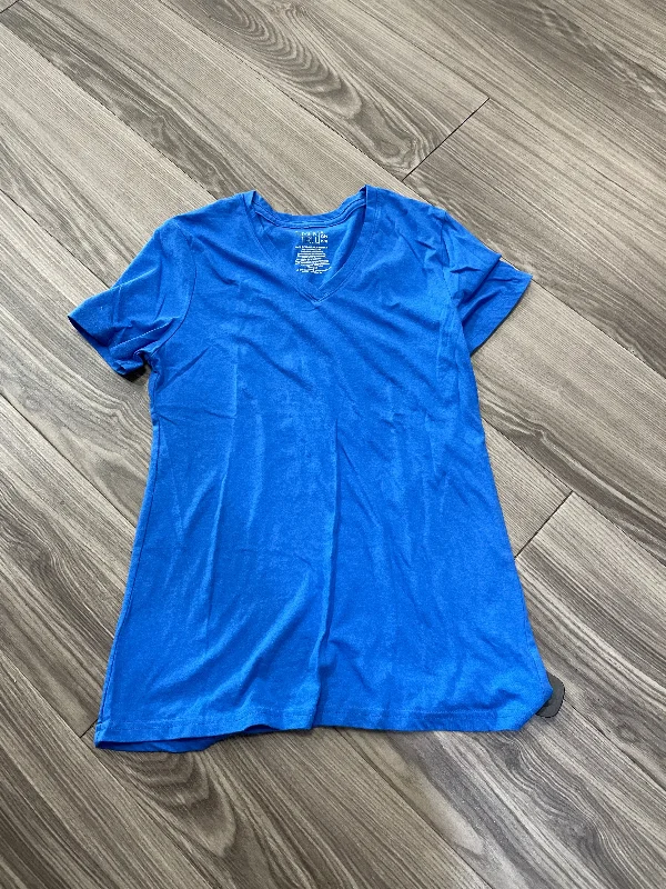 Top Short Sleeve By Time And Tru In Blue, Size: S