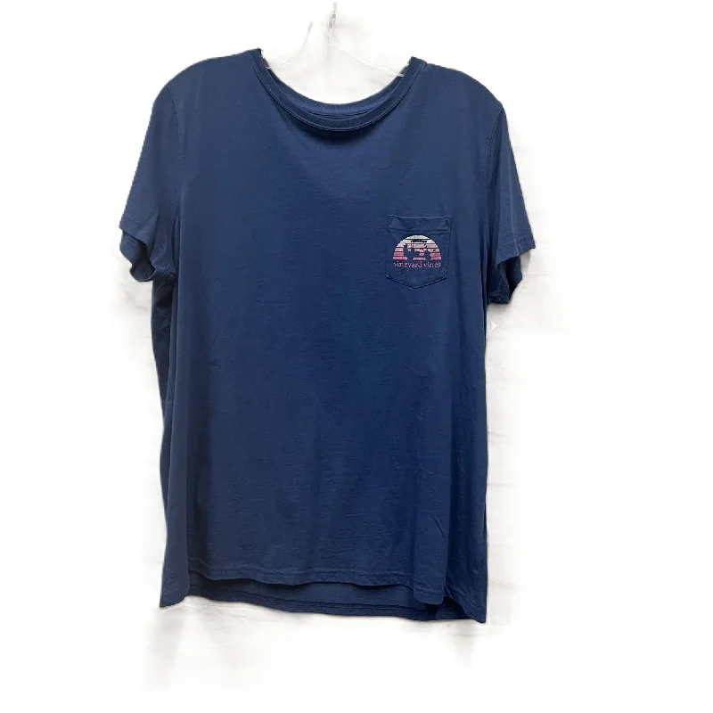 Top Short Sleeve By Vineyard Vines In Blue, Size: Xl